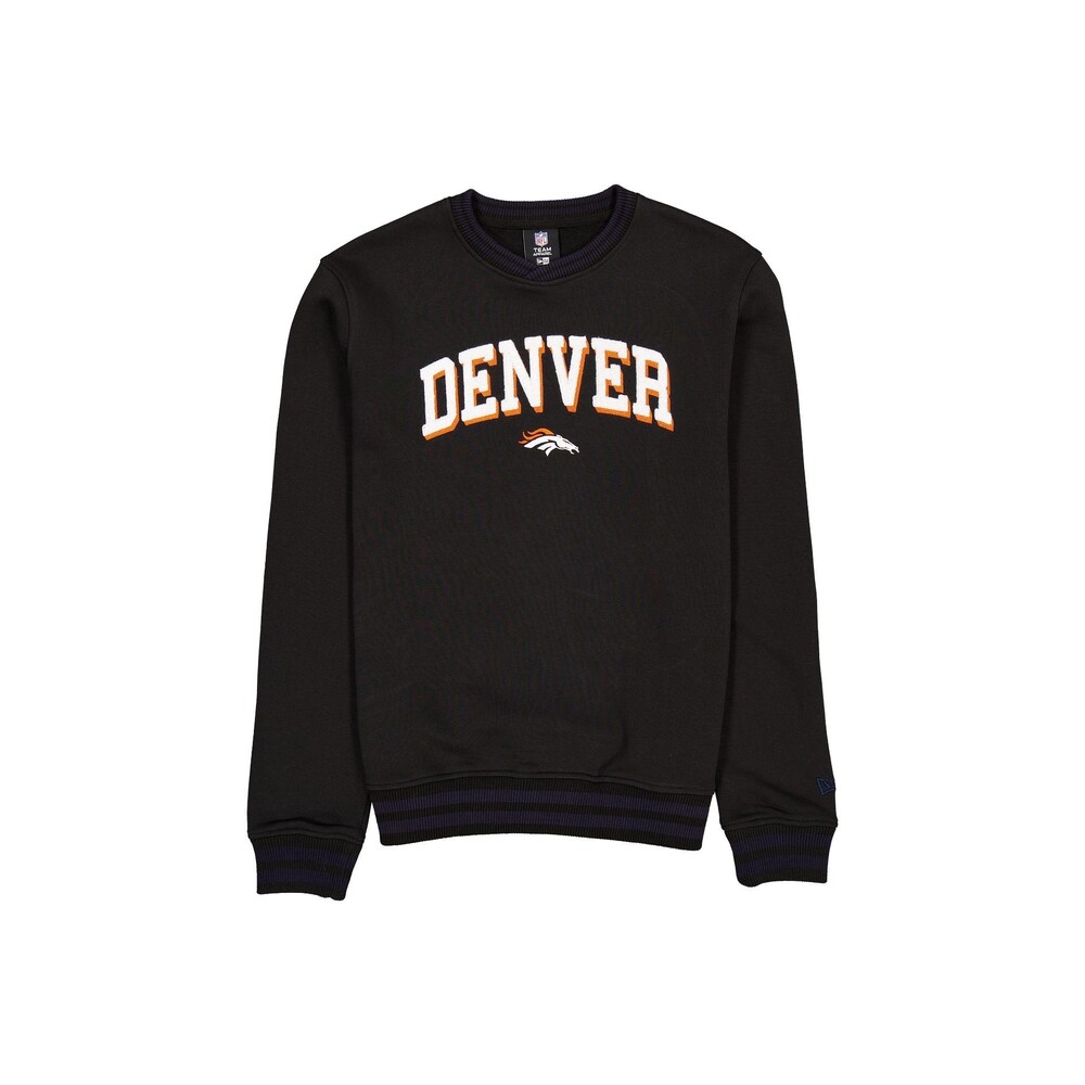 New Era Denver Broncos Sport Night Black Crewneck - Size 3XL